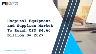 Hospital equipment and supplies market  by reports and data