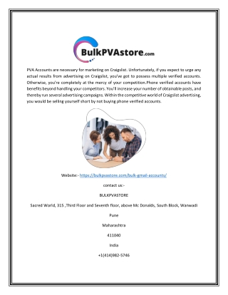 Buy Old Gmail accounts in bulk for business | Bulkpvastore.com
