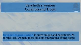 Seychelles women by Coral Strand Hotel