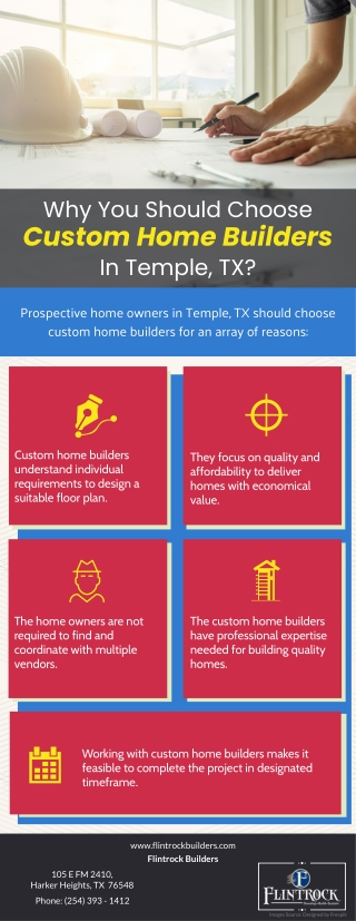 Why You Should Choose Custom Home Builders In Temple, TX?