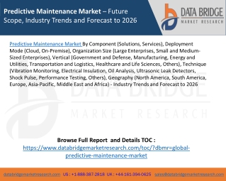 Predictive Maintenance Market – Future Scope, Industry Trends and Forecast to 2026