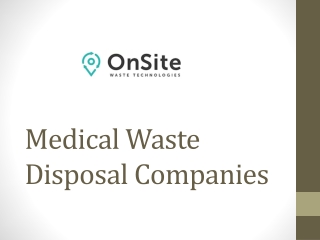 Medical Waste Disposal Companies