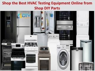 Shop the Best HVAC Testing Equipment Online from Shop DIY Parts