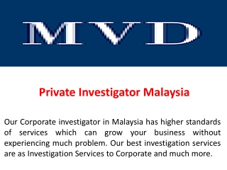 Private Investigator Services Malaysia