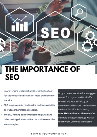 THE IMPORTANCE OF SEO