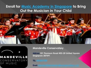 Enroll for Music Academy in Singapore  to Bring Out the Musician in Your Child.=