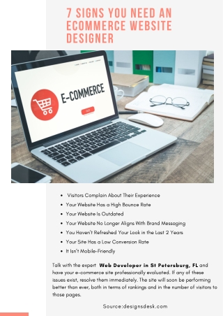7 Signs You Need an Ecommerce Website Designer