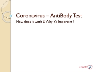 Coronavirus - AntiBody Test