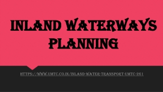 Inland waterways planning