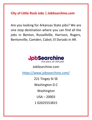 City of Little Rock Jobs | JobSearchine.com