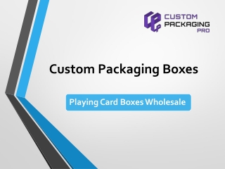 Playing Card Boxes Wholesale