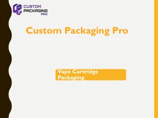 Vape Cartridge Packaging