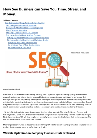 Seo Marketing Company for Dummies