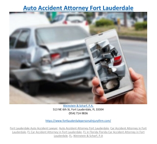 Auto Accident Attorney Fort Lauderdale