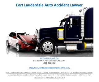 Fort Lauderdale Auto Accident Lawyer