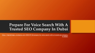 Prepare For Voice Search With A Trusted SEO Company In Dubai