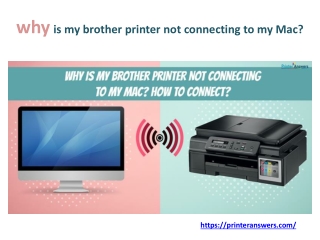 why is my brother printer not connecting to my mac