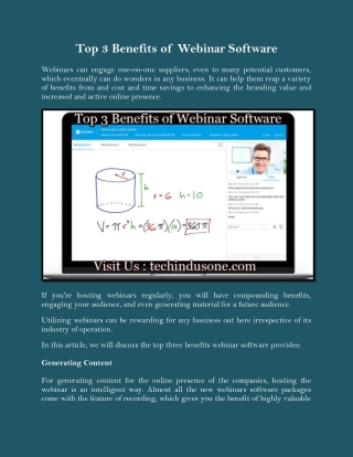 Top 3 Benefits of Webinar Software