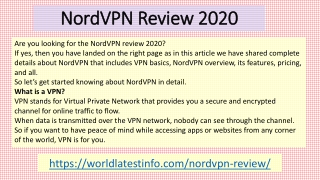 Nord vpn review 2020