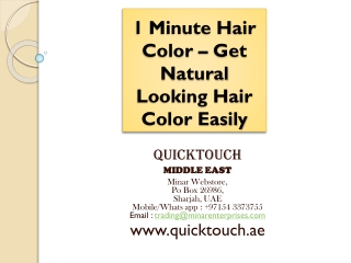 1 Minute Hair Color – Get Natural Looking Hair Color Easily
