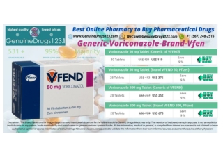 Generic Voriconazole vfend 50 mg and 200 mg Tablet  - #GenuineDrugs123