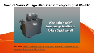 What is the Need of Servo Voltage Stabilizer in Today’s Digital World?