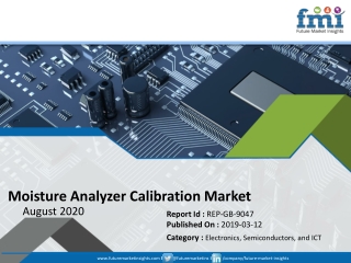 Global Moisture Analyzer Calibration Machine Market Projected to Witness a Measurable Downturn; COVID-19 Outbreak Remain