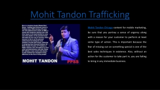 mohit tandon trafficking