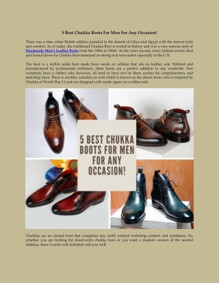 5 Best Chukka Boots For Men For Any Occasion!