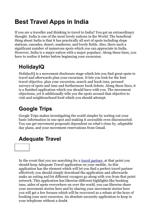 Best Travel apps in India