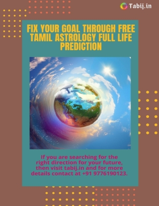 Fix your goal through free Tamil astrology full life prediction