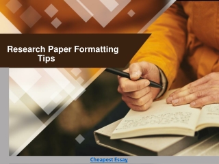 Research Papers Formatting Tips