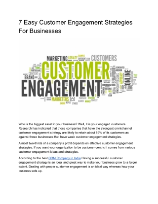 7 Easy Customer Engagement Strategies For Businesses