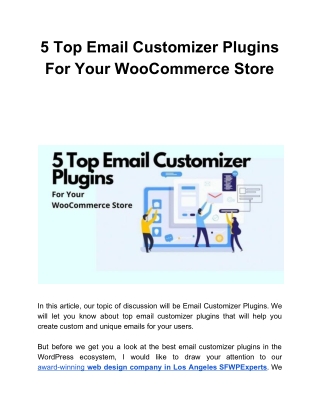 5 Top Email Customizer Plugins For Your WooCommerce Store