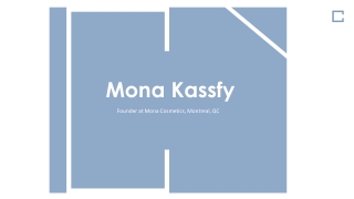 Mona Kassfy (Canada) - An Exceptionally Talented Professional