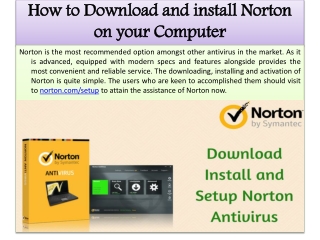 How to Download and install Norton on your Computer