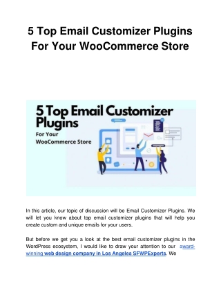 5 Top Email Customizer Plugins For Your WooCommerce Store