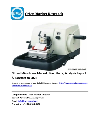 Global Microtome Market Size, Industry Trends, Share and Forecast 2019-2025