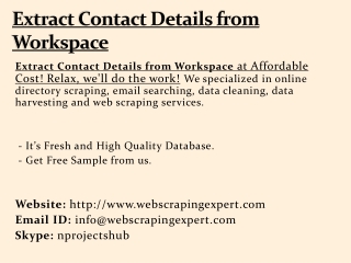 Extract Contact Details from Workspace