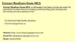 Extract Realtors from MLS