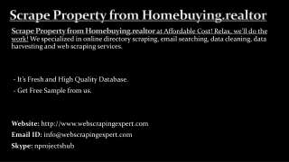 Scrape Property from Homebuying.realtor