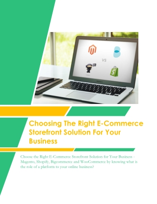 Choosing The Right E-Commerce Storefront Solution For Your Business