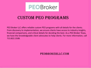 Peobrokerllc.com - Custom PEO Programs