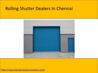 Rolling Shutters Manufacturers In Chennai