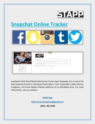 snapchat online tracker