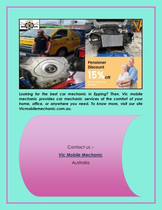 Best Car Mechanic Epping | Vicmobilemechanic.com.au