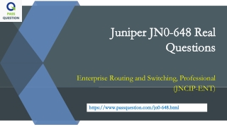 Juniper JNCIP-ENT JN0-648 Practice Test Questions