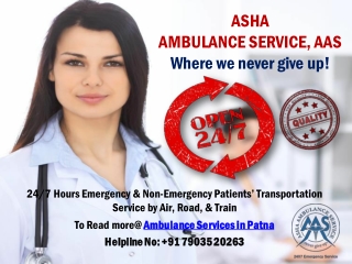 No Dubious Cost for Emergency Ambulance Service in Patna | AAS