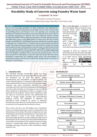 Durability Study of Concrete using Foundry Waste Sand