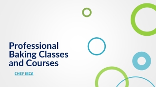 Professional Baking Classes and Courses